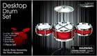 Westminster 7 Piece Desktop Drum Set Drummer Drums Percussion Desk Work New