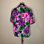 Mei Jan Of Hawaii Vintage 60   s Size 18 Tropical Barkcloth Button  Pockets Blouse