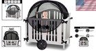 Black Baby Mosquito Net Crib Canopy - Easy Pop-up Tent For Safe Sleep 55x27 5 In