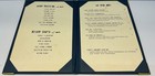 Vintage Trader Vic   s Blue Padded Tiki Menu Folder After Dinner Drinks Desserts