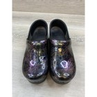 Dansko Women s Professional Clogs Patent Leather 7 Black Scribble Comfort Shoes