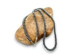 Navajo Pearls Sterling Silver Rondelles Saucer Flat Bead Necklace 6mm 18  60618