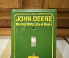 John Deere Metal Light Switch Plate Cover Sign Parts Tractor Farm Wall Decor