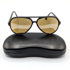 Vintage Ray-ban 50 Cats Aviator Sunglasses - Black Frames   Case B l Bausch Lomb