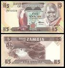 Zambia 5 Kwacha 1980-88 P 25 Unc Brick Of 1000 Pcs