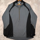 Smartwool Pullover Mens Xl Gray Black 1 4 Zip Merino Wool Hiking Activewear