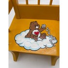 Doll Sized tiny Toddler Sized Hand Painted Wooden Rocking Chair With Care Bear 