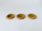 Lot Of 3 Big Tan Marbled Plastic Buttons Vintage
