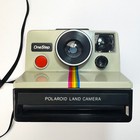 Polaroid Onestep Sx-70 Rainbow Stripe Instant Camera manual flashbar Untested