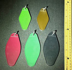 Lot Of 5 Key Fobs    early 1900 s    Vintage Hotel Motel Old Keychains  both Sizes  