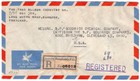 Thailand Siam  1959  Air Mail Registered Cover To Usa