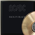 Acdc - Back In Black Gold Lp Record Plaque Display