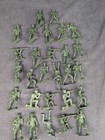 Vintage Tim-mee Toys Green Plastic Lot Of 27 Soldier Army Men 1 35 Small Rare