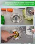 2pcs Kitchen Sink Strainer Stopper Stainless Steel Drain Basket Replacement