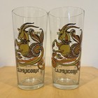 Vintage Pair Of Capricorn Zodiac Highball Promo Glasses By Arby   s 1976