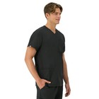 Hanes Men Comfort Fit Scrubs Uniform Top Black   Gray  Or Blue M  L  Or 2x
