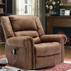 Swivel Rocker Recliner Chair Manual Glider Rocking Recliner W  Heat   Massage