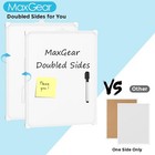 Maxgear Small Dry Erase Board  14 x11  Double Sided 14 x11   White 