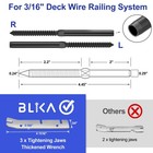 40 Pack 3 16  Black Right left Handed Thread Swage Lag Screws For Wood Posts    