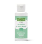 Remedy Baby Shampoo   Body Wash Tear Free Powder Scent Flip Top 2 Oz  3 Pack