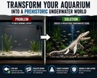 Mosasaurus Skeleton Aquarium Ornament Dinosaur Fish Tank Cave Decor White