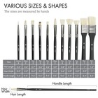 Artify Oil Paint Brush Set - 11 Pieces   Professional Artist Paint Brush Set    