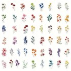 50pc Clear Colorful Floral Flower Sticker Pack Phone Case  Laptop  Journaling