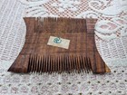 Vintage Handcrafted Wooden Hair Comb - Tribal Ethnic Folk Art Hair Accessory C2