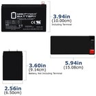 Mighty Max 12v 9ah Nb Sla Battery Replaces Generac Generators 005941-3 - 10 Pack