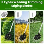 21v Cordless Electric Weed Trimmer Kit W  2 Batteries  Blades   Edger Head