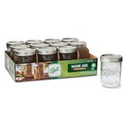 Ball  Glass Mason Jars With Lids   Bands  Wide Mouth  Clear  16 Oz  12 Count