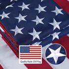 Us American Flag Heavy Duty Luxury Embroidered Stars Sewn Stripes Grommets Nylon