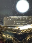 Vintage Ornate Handled Handheld Vanity Mirror 24k Gold Plated Tarnish Free