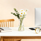 8 Inch Clear Glass Flower Vases For Flower Bouquet Decoration Home Centerpiece W