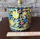 Vintage 1960s 1970s Floral Tin With Lid By Daher Long Island Ny-made In England