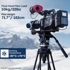 Sirui Sq75vhs10 Carbon Fiber Tripod With Professional Video Fluid Head   G1n