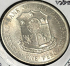 Philippines 1963 Peso  Km193  0 900 Silver  Bu  Type  Free Usa Shipping