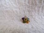 Antique Rare Old  Royal Neighbors Of America Cloisonne Leaf Pin Fecmu