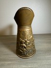 Vintage Peerage Brass Pitcher Embossed English Pub Scene  Made In England