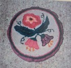 Rugs And More Primitive Floral Wool Rug Kit 14    Diameter W Precut Strips   Hook