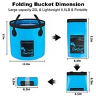 Autodeco 2 Pack Collapsible Bucket 5 Gallon Container  Assorted Colors   Sizes 