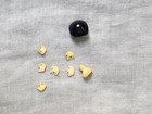 Rare Lucky Elephant Seed Bean 6 Tiny Carved Elephants Inside 1970 s Vintage