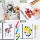 2 Pack Blank Spiral Notebook 8 X 5 6 Inch Hardcover Sketchbook Art Drawing