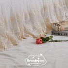  Boho Bohemian Girl Baby Nursery Lace Crib Bed Skirt Dust Ruffle  Cream Lace -1