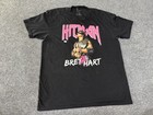 500 Level Shirt Mens 2xl Black Bret Hart Hitman Wwe Graphic Tee T-shirt