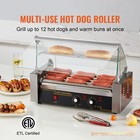 Uimoso Electric Hot Dog Roller Grill Machine With 12 Rollers  Backsplash   Shelf