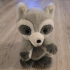 Vintage R dakin   Co  1985 White gray  Black Eyes nose Plush Htf