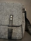 New Harris Tweed Laptop messenger Bag Made In Scotland Herringbone Pattern Wool