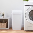 13gal Swing Top Waste Basket White Kitchen Trash Can  13 Gallon Capacity