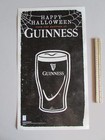 New  3  Guinness Happy Halloween Double Sided Pint Glass Poster Beer Man Cave 